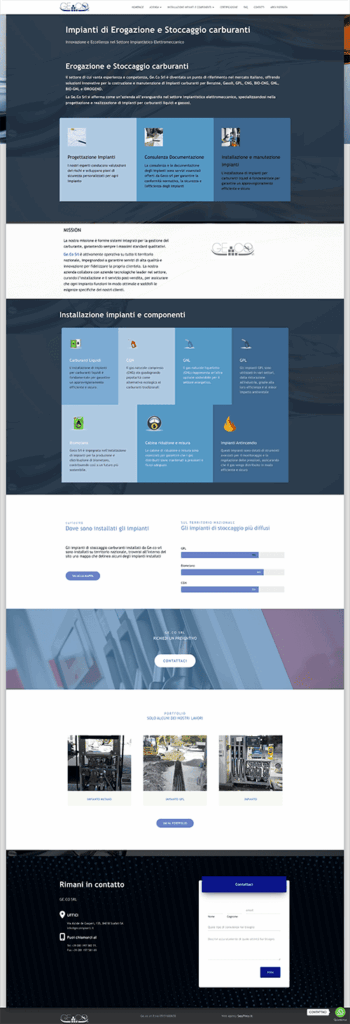 layout grafico sito geco impianti