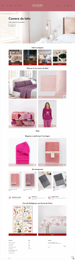 grafica sito maison italia